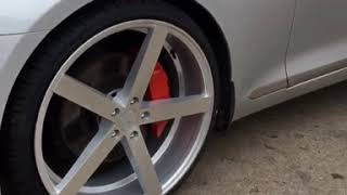 22” silver machine Ravetti wheels and tires staggered tire setup 90 day payment plan No credit need [upl. by Urita]