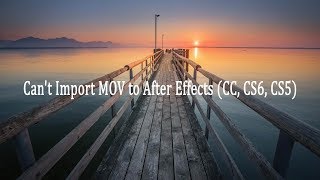 Cant Import MOV to After Effects CC CS6 CS5 [upl. by Benisch]