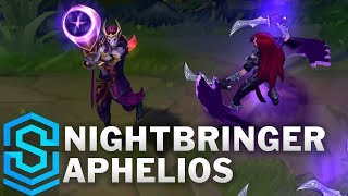 Nightbringer Aphelios Skin Spotlight  PreRelease  League of Legends [upl. by Lennej]