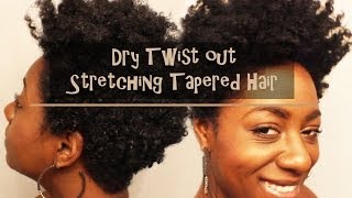 Natural Hair Dry Twist Out Stretching my Tapered Cut [upl. by Frederigo]