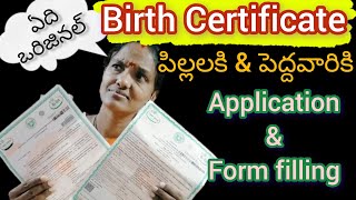 Birth certificate application full details ll బర్త్ సర్టిఫికేట్ అప్లై చేసుకోవడం ఎలా ll Meeseva [upl. by Retepnhoj]