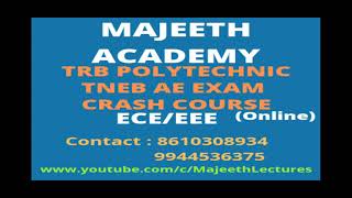 TNEB AE EXAM TRB POLYTECHNIC EXAM CRASH COURSE [upl. by Naitirb]