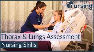 Assessing the Thorax and Lungs Nursing Skills [upl. by Norbie]