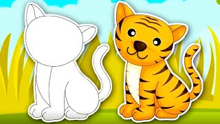 Animal Puzzle Guessing Game for Toddlers Learn about Animals with Puzzles  Kids Learning Videos [upl. by Simone]