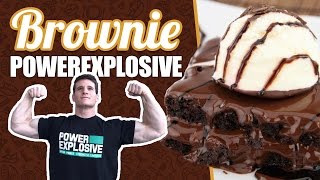 Brownie fácil y saludable  Receta Brownie chocolate fitness con Powerexplosive [upl. by Lesnah]