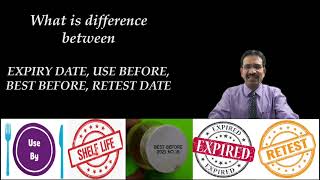 Difference between Shelf Life Expiry date Use before Best before use by date [upl. by Sacken892]