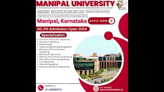 Manipal Institute of Technology Course Admissions 2024 Dates Fee Eligibility amp Selection [upl. by Meirrak]