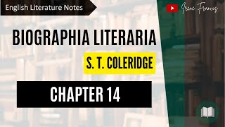 Biographia Literaria Chapter 14  Samuel Taylor Coleridge  IRENE FRANCIS [upl. by Sandry]