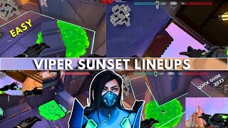 EASY VIPER LINEUPS SUNSET GUIDE VALORANT 2024 [upl. by Nelag]