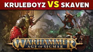 Kruleboyz vs Skaven Age of Sigmar Battle Report [upl. by Isbella213]