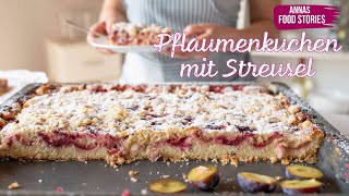 Saftiger Pflaumenkuchen mit Streusel  Zwetschgenkuchen vom Blech  Omas Rezept [upl. by Kcirre]