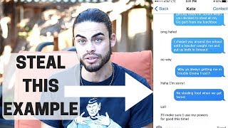 How to flirt over text with Examples [upl. by Aiciles695]