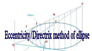 Eccentricity Directrix method of ellipse [upl. by Nored]