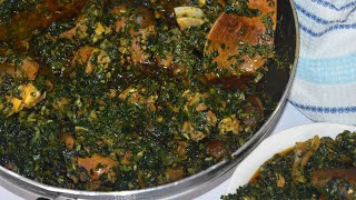 NIGERIAN VEGETABLE SOUP THE ONLY VEGETABLE SOUP RECIPE YOU NEED UGU AND WATER LEAF EDIKANG IKONG [upl. by Colette]