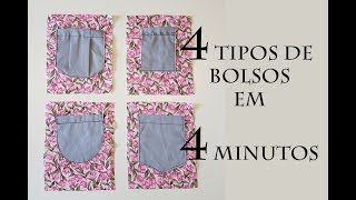 Costura fácil 4 tipos de bolsos em 4 minutos  metodoDcosturar [upl. by Nino202]