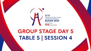 LIVE  T5  Day 5  ITTF World Team Table Tennis Championships Finals Busan 2024  IND vs NZL M [upl. by Idel]