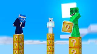 Lucky Block Pillars is Crazy in Minecraft [upl. by Nosyaj]