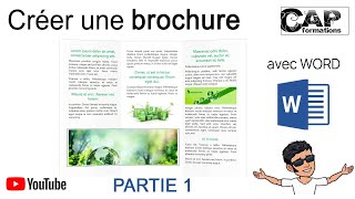 Comment réaliser une brochure 3 volets avec Word   part 1 [upl. by Enitsud]