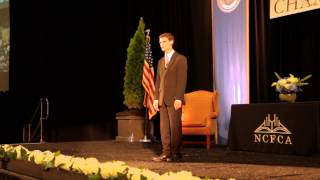 Cody Dedon  NCFCA  National Champion  2014 1st Place After Dinner Speech [upl. by Jemina]