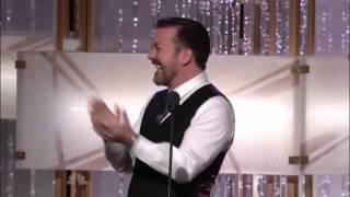 Ricky Gervais vs Steve Carell  Golden Globe 2011 [upl. by Bonne]