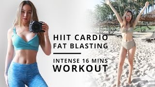 HIIT Cardio Workout  Fat Burning Workout  Flat Belly Tips [upl. by Latia]