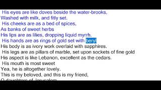 The Old Testament Song of Songs 1  8 [upl. by Waiter]