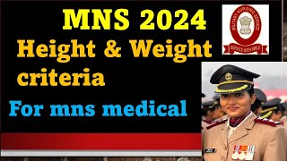 Height amp Weight required for mns medical  mns 2024 application form mns latest update 2024mns2024 [upl. by Rother384]