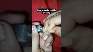 How to load a bobbin properly bobbin loading viralvideo viralshort trending trendingshorts [upl. by Schuman]