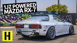 Toyota 1JZ Powered Mazda RX7 FC and it Sounds Amazing [upl. by Shaun996]