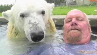 The Only Man In The World Who Can Swim With A Polar Bear Grizzly Man [upl. by Nnelg]