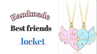 DIY Friendship Day Gift ideas Handmade easyBest friends heart locketFriendship day craft [upl. by Anirdua]