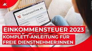 FinanzOnline Einkommensteuererklärung 202324 in Österreich  KomplettAnleitung [upl. by Zeni]