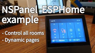 SONOFF NSPanel Custom ESPHome example Control entire apartment  dynamic events [upl. by Folberth737]