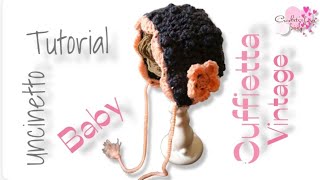 Cuffia neonato uncinetto da 03 mesi berretto cappello crochet newborn cap [upl. by Iruahs3]