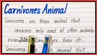 What are carnivorous animals in english [upl. by Wolford]