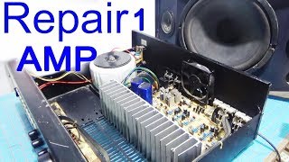 how to repair amplifier no sound Part1 [upl. by Iahcedrom]