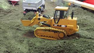 RC Track loader  Scaleart Cat 963B  Laderaupe  Mercedes Arocs RC action on construction site [upl. by Ahsiram]