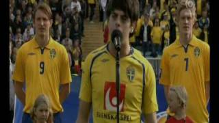 Kevin Borg  Malta and Swedens National Anthems Sweden  Malta 2009 [upl. by Soma774]