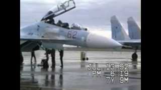 Sukhoi Su27 Flankers visit Grand Forks AFB [upl. by Aria]