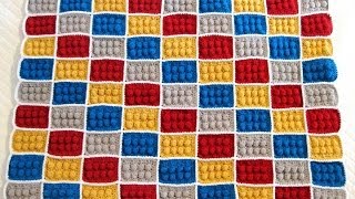 how to crochet lego blanket pattern by AndreaLBaker [upl. by Aninaig]