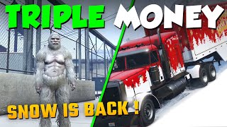 GTA 5 Triple Money This Week  GTA ONLINE WEEKLY UPDATE CHRISTMAS EVENTS SNOW DOUBLE RP amp CASH [upl. by Hamlen436]