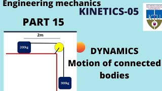 DynamicsPart 15Kinetics05Motion of connected bodiesEngineering Mechanics KTU [upl. by Seuqcaj]