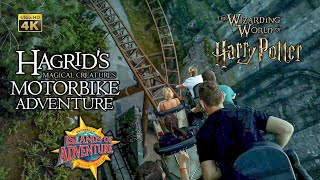 March 2021 Hagrids Magical Creatures Motorbike Adventure Roller Coaster On Ride 4k POV [upl. by Gaelan]