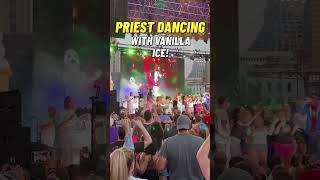 Priest Dancing with Vanilla Ice allparish vanillaice joy sharejoy dancing shorts [upl. by Euqinamod]