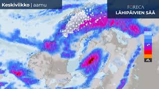 Lähipäivien sää Myrskyä sekä kunnon annos lunta ja vesisateita [upl. by Nylesoy26]