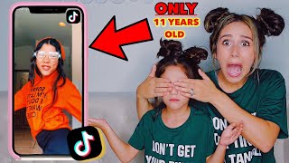 5 YEAR OLD REACTS TO SISTERS TIK TOKS EXPOSED  Familia Diamond [upl. by Hi]