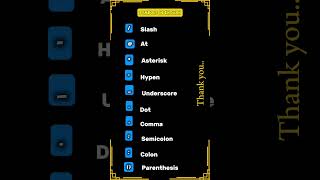 Symbols in English  Jf english trainer know the symbols meaning [upl. by Acinad]