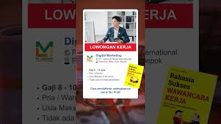 Loker Digital Marketing Kota Depok Gaji 8  10 juta loker lowongankerja lokerterbaru lokerdepok [upl. by Edwyna]