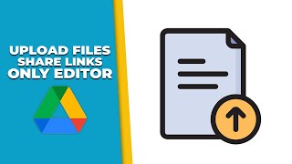 How to upload files in Google Drive and share links only editor [upl. by Darlene]