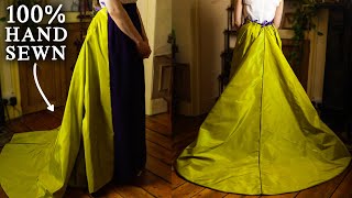 I Hand Sewed an 1890s Ball Gown Skirt amp Detachable Train [upl. by Krefetz612]